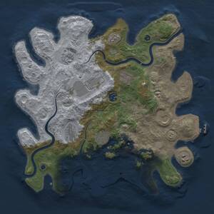 Thumbnail Rust Map: Procedural Map, Size: 3700, Seed: 500517774, 15 Monuments