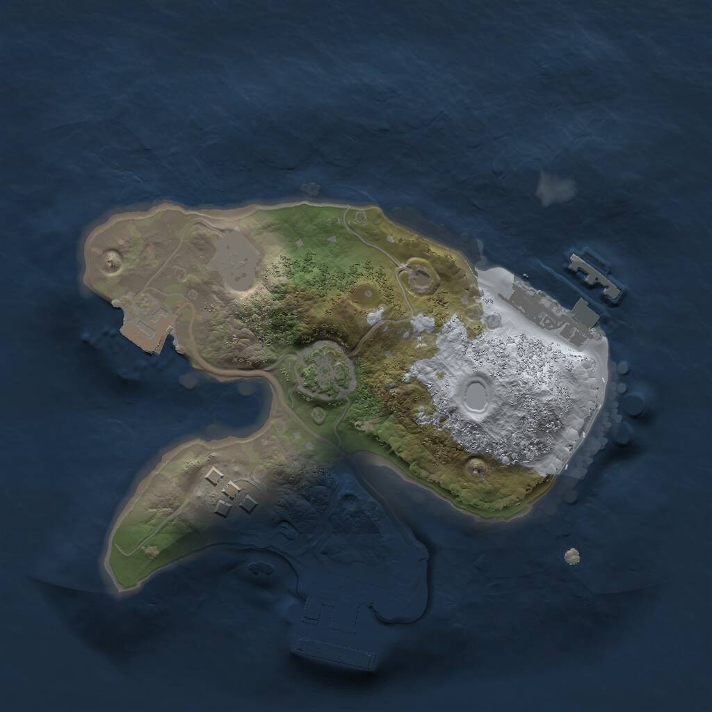 Rust Map: Procedural Map, Size: 1800, Seed: 369540438, 5 Monuments