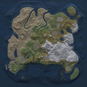 Thumbnail Rust Map: Procedural Map, Size: 3500, Seed: 1042074702, 15 Monuments