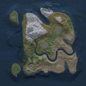 Thumbnail Rust Map: Procedural Map, Size: 2500, Seed: 693071814, 8 Monuments