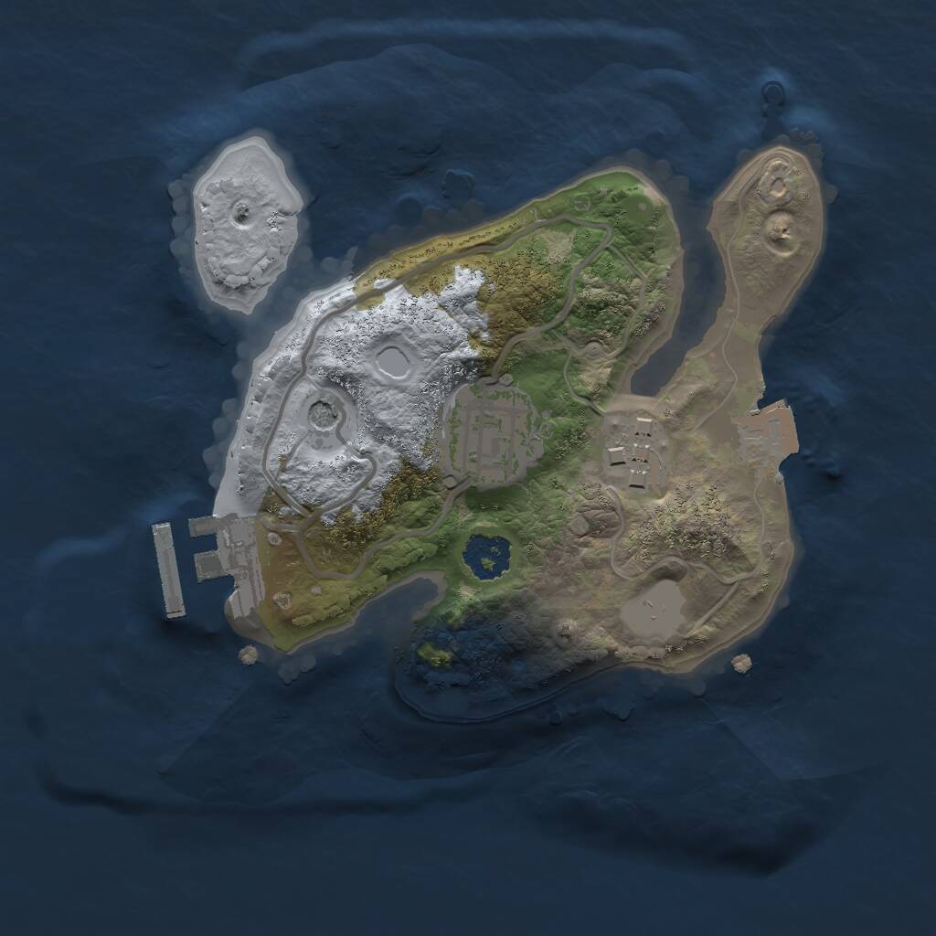 Rust Map: Procedural Map, Size: 2000, Seed: 379, 5 Monuments