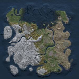 Thumbnail Rust Map: Procedural Map, Size: 3850, Seed: 1089561333, 17 Monuments