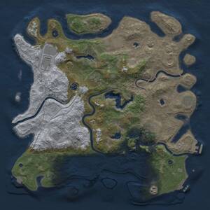Thumbnail Rust Map: Procedural Map, Size: 4500, Seed: 78767488, 16 Monuments
