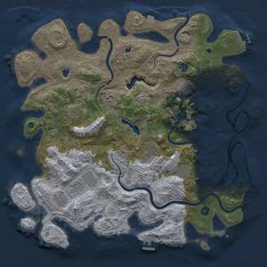Thumbnail Rust Map: Procedural Map, Size: 4500, Seed: 1468172776, 16 Monuments