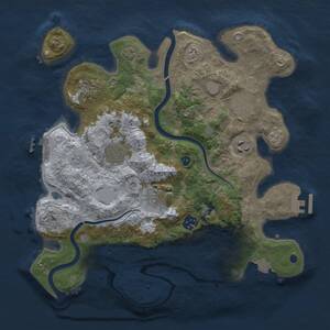 Thumbnail Rust Map: Procedural Map, Size: 3394, Seed: 649861369, 13 Monuments