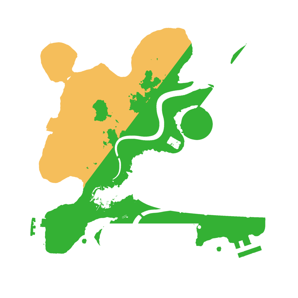 Biome Rust Map: Procedural Map, Size: 2500, Seed: 45687