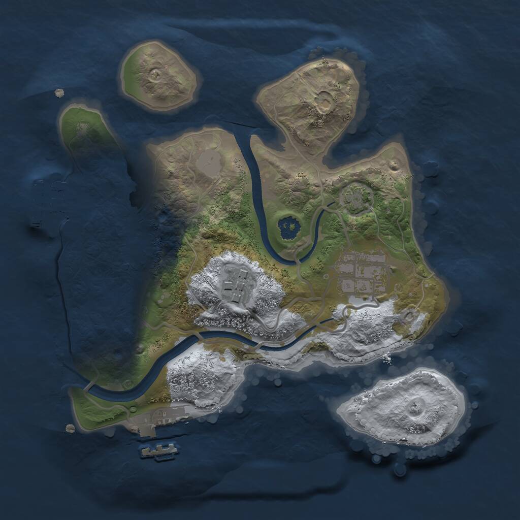 Rust Map: Procedural Map, Size: 2300, Seed: 138831353, 6 Monuments