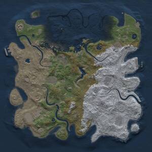 Thumbnail Rust Map: Procedural Map, Size: 4250, Seed: 270334092, 17 Monuments
