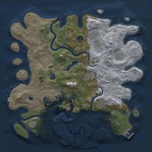 Thumbnail Rust Map: Procedural Map, Size: 4000, Seed: 1701723975, 17 Monuments