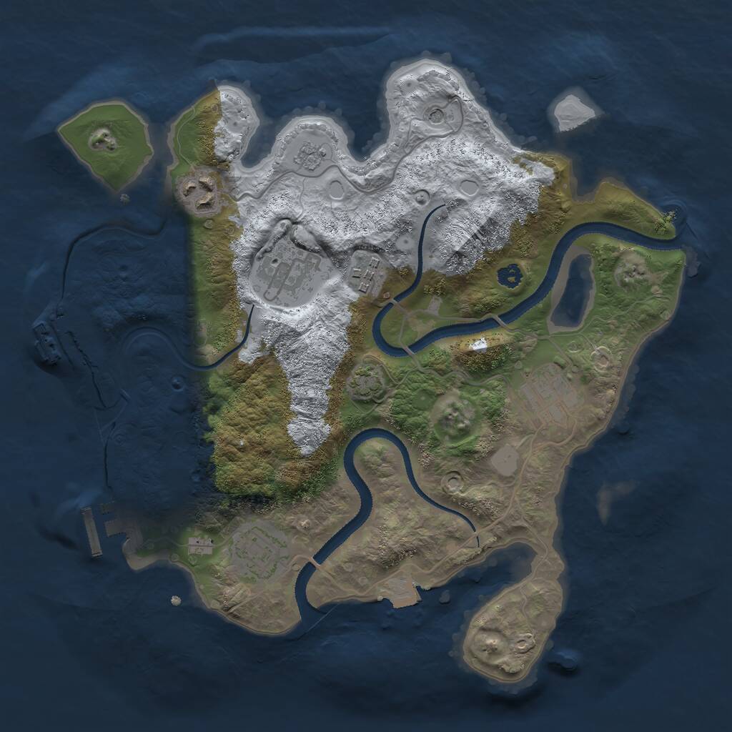 Rust Map: Procedural Map, Size: 3000, Seed: 1632333188, 11 Monuments