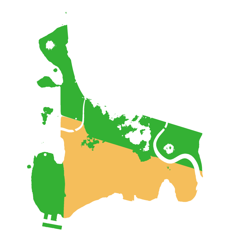 Biome Rust Map: Procedural Map, Size: 2500, Seed: 2121