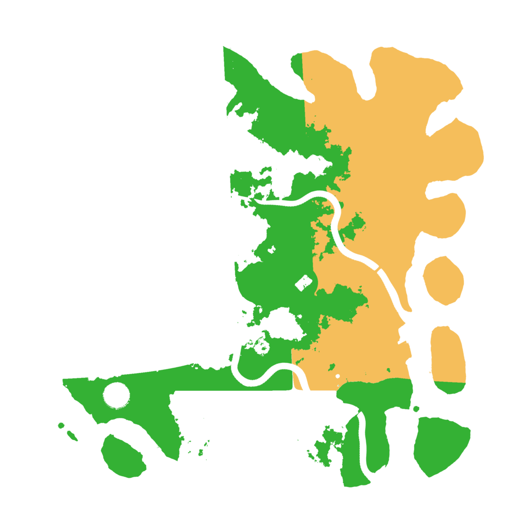 Biome Rust Map: Procedural Map, Size: 3500, Seed: 752796