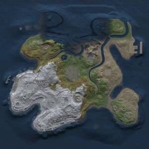 Thumbnail Rust Map: Procedural Map, Size: 2500, Seed: 453629642, 8 Monuments