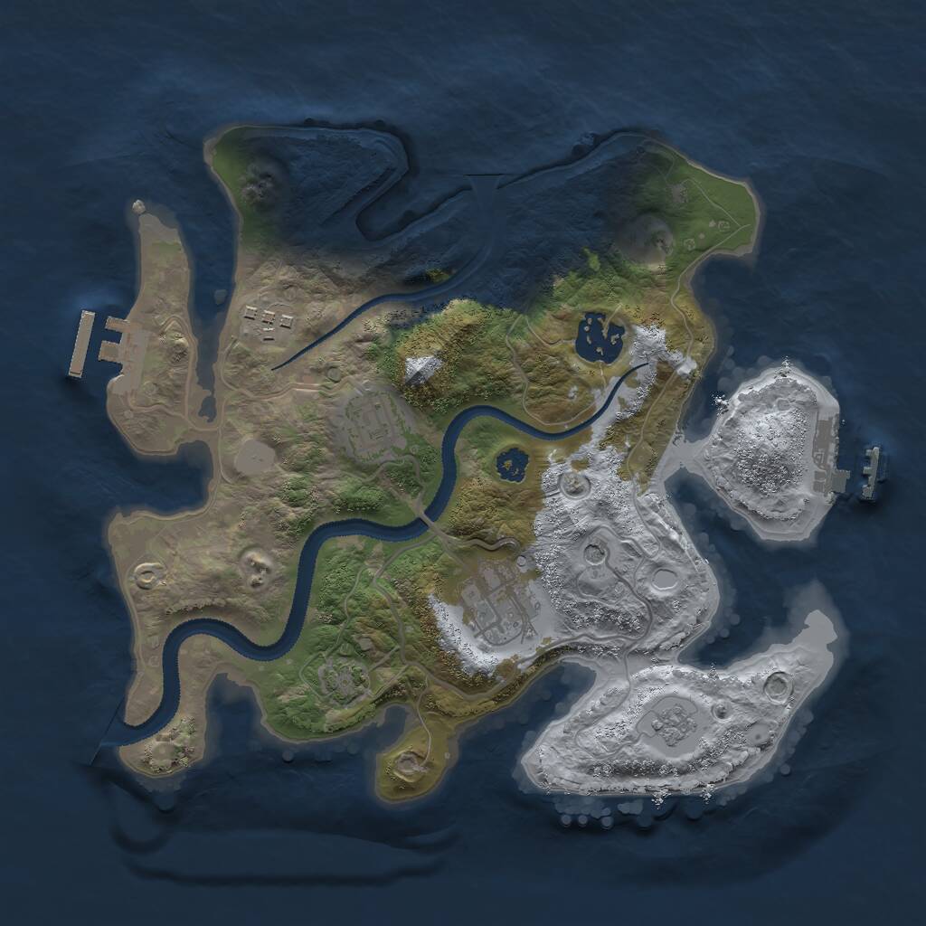 Rust Map: Procedural Map, Size: 2800, Seed: 20000, 10 Monuments