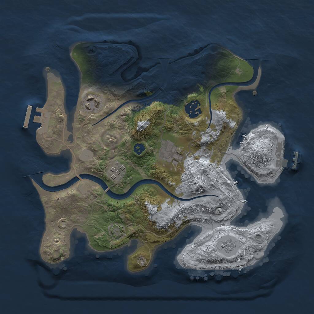 Rust Map: Procedural Map, Size: 2800, Seed: 20000, 10 Monuments