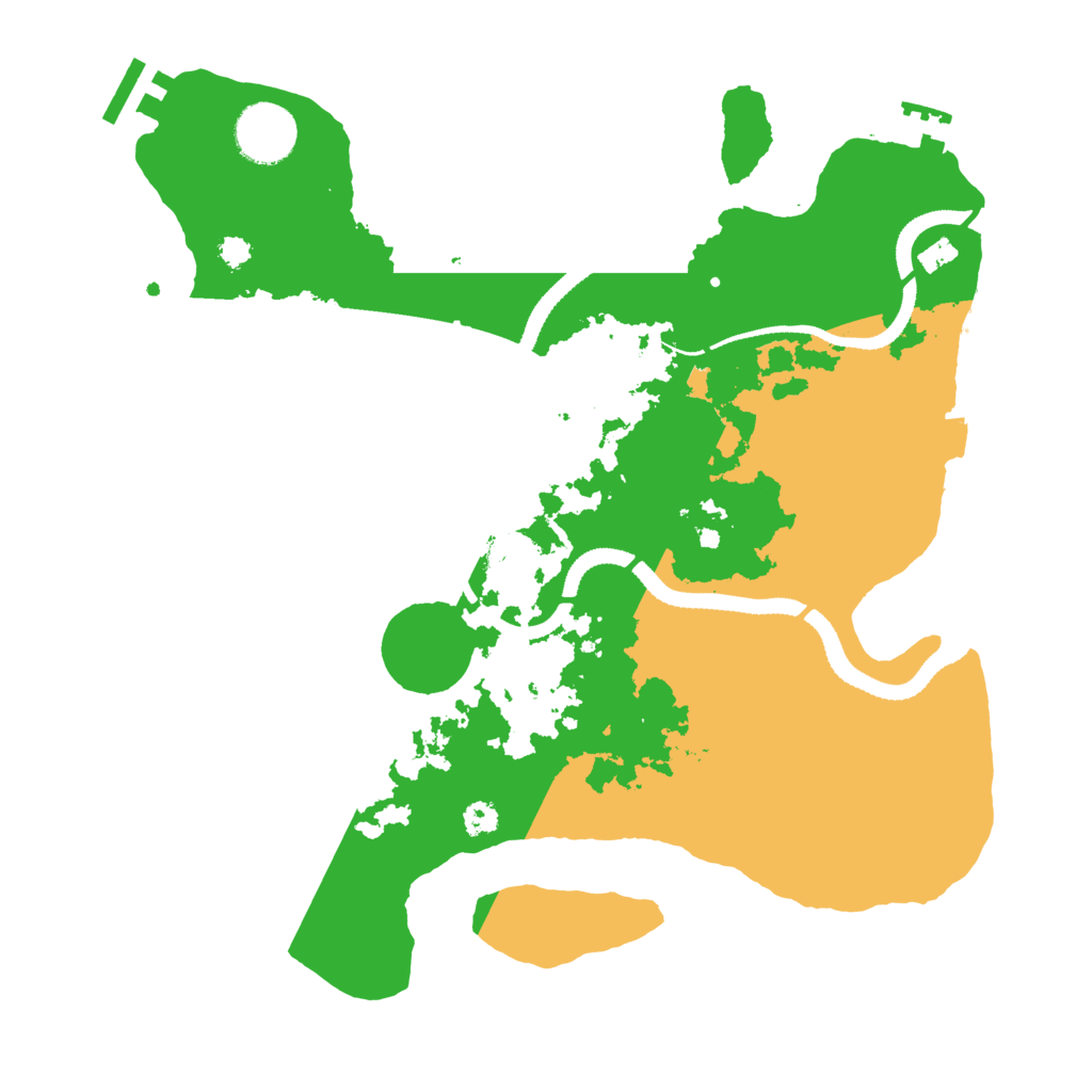 Biome Rust Map: Procedural Map, Size: 3200, Seed: 25000