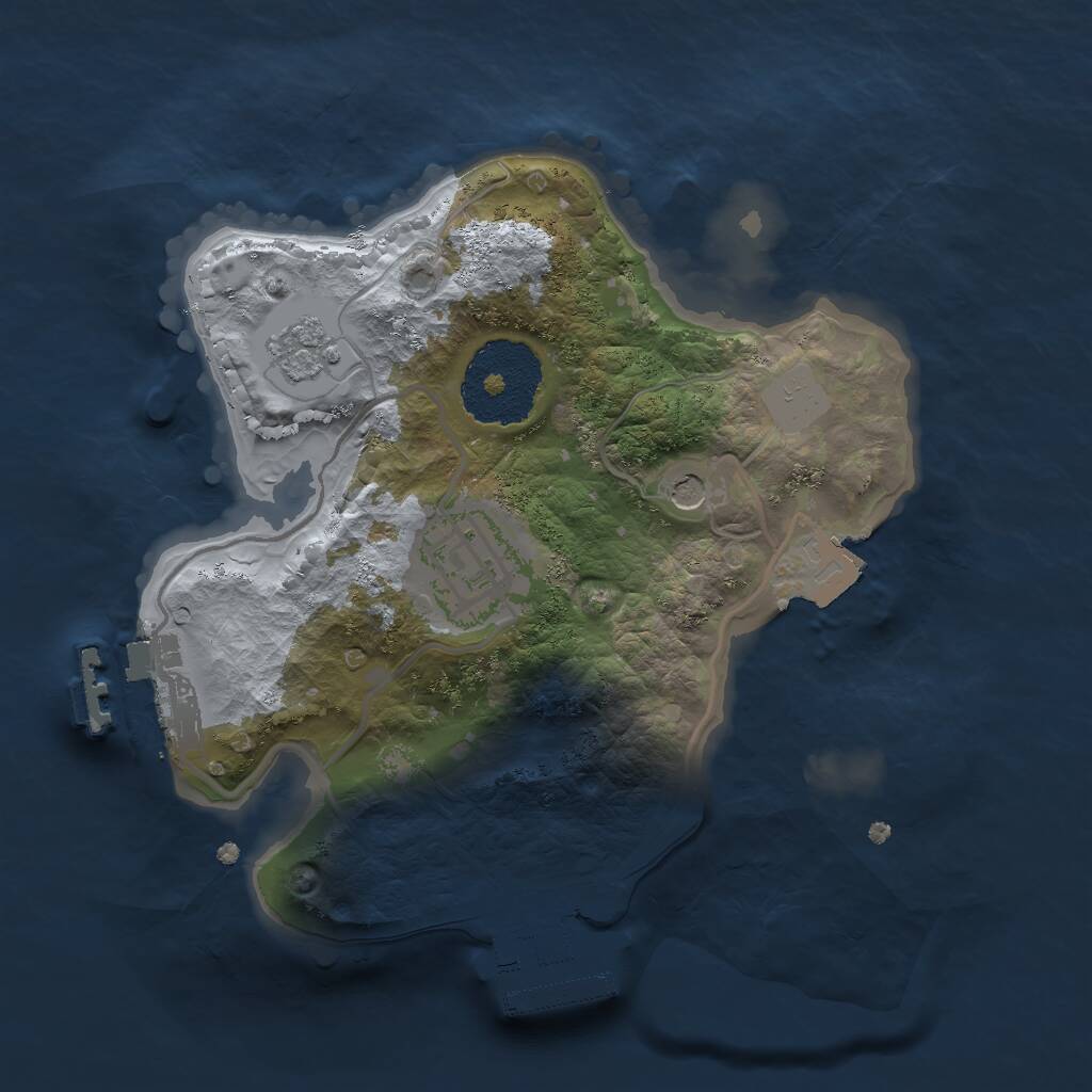 Rust Map: Procedural Map, Size: 2000, Seed: 5984423, 6 Monuments