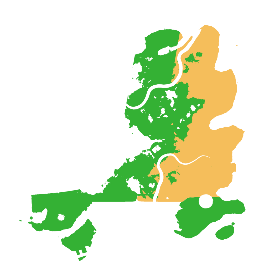 Biome Rust Map: Procedural Map, Size: 3500, Seed: 66763318