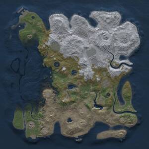Thumbnail Rust Map: Procedural Map, Size: 4000, Seed: 1810475702, 16 Monuments