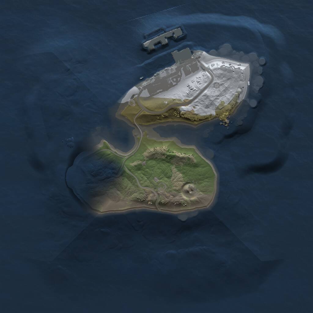 Rust Map: Procedural Map, Size: 1200, Seed: 1840152863, 2 Monuments