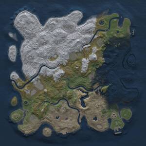 Thumbnail Rust Map: Procedural Map, Size: 4500, Seed: 307568476, 16 Monuments