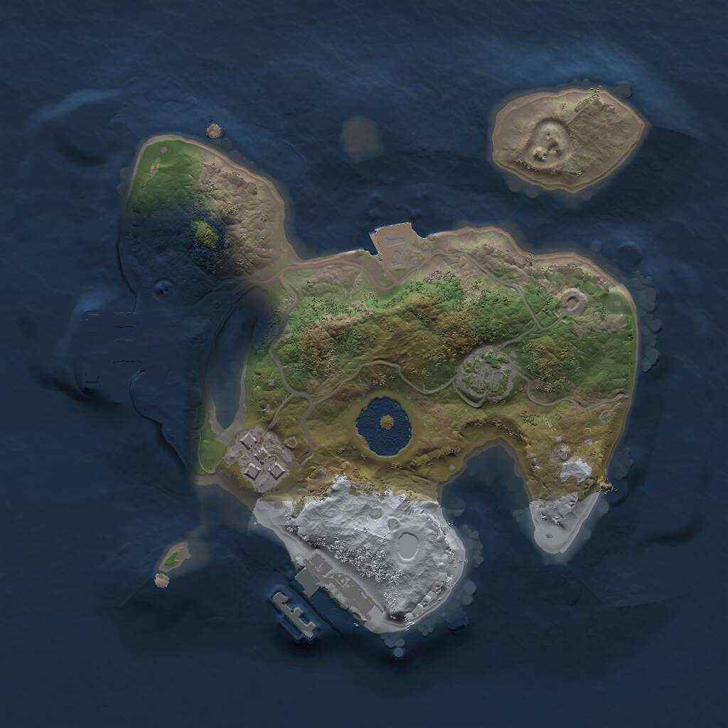 Rust Map: Procedural Map, Size: 2000, Seed: 1899652680, 5 Monuments