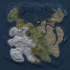 Thumbnail Rust Map: Procedural Map, Size: 3000, Seed: 5194780, 12 Monuments