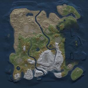 Thumbnail Rust Map: Procedural Map, Size: 3500, Seed: 511721671, 13 Monuments