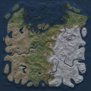 Thumbnail Rust Map: Procedural Map, Size: 6000, Seed: 239503798, 17 Monuments