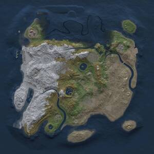 Thumbnail Rust Map: Procedural Map, Size: 3200, Seed: 1416765511, 12 Monuments
