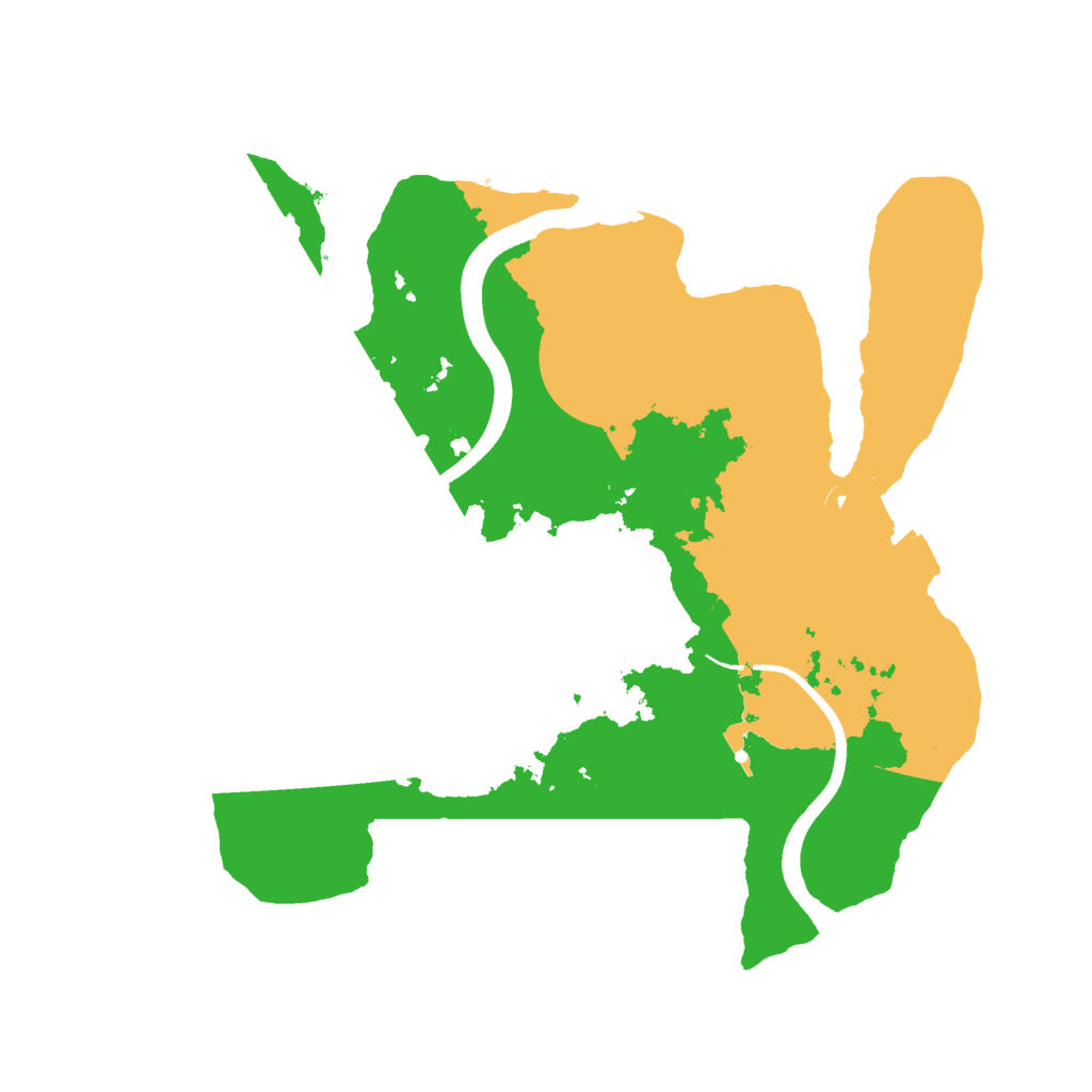 Biome Rust Map: Procedural Map, Size: 2500, Seed: 79846