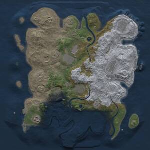 Thumbnail Rust Map: Procedural Map, Size: 3500, Seed: 1592766049, 14 Monuments