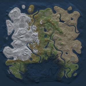 Thumbnail Rust Map: Procedural Map, Size: 4550, Seed: 91442460, 16 Monuments