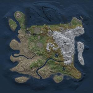 Thumbnail Rust Map: Procedural Map, Size: 3300, Seed: 927527720, 11 Monuments