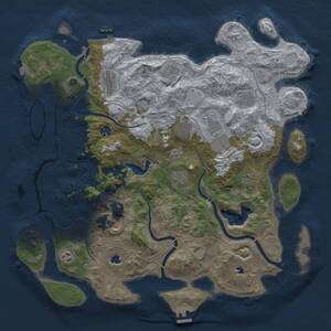Thumbnail Rust Map: Procedural Map, Size: 4500, Seed: 594682222, 17 Monuments