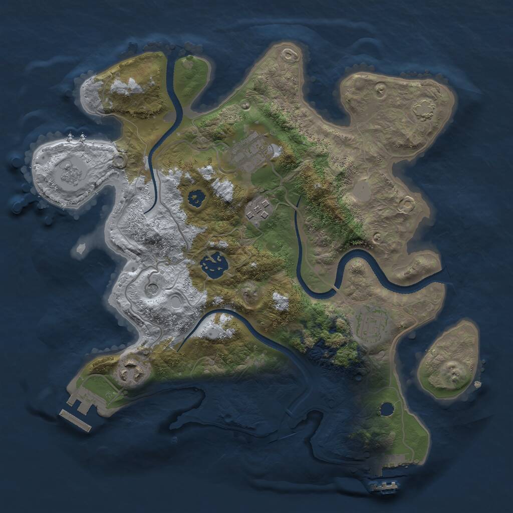 Rust Map: Procedural Map, Size: 3000, Seed: 85179, 11 Monuments