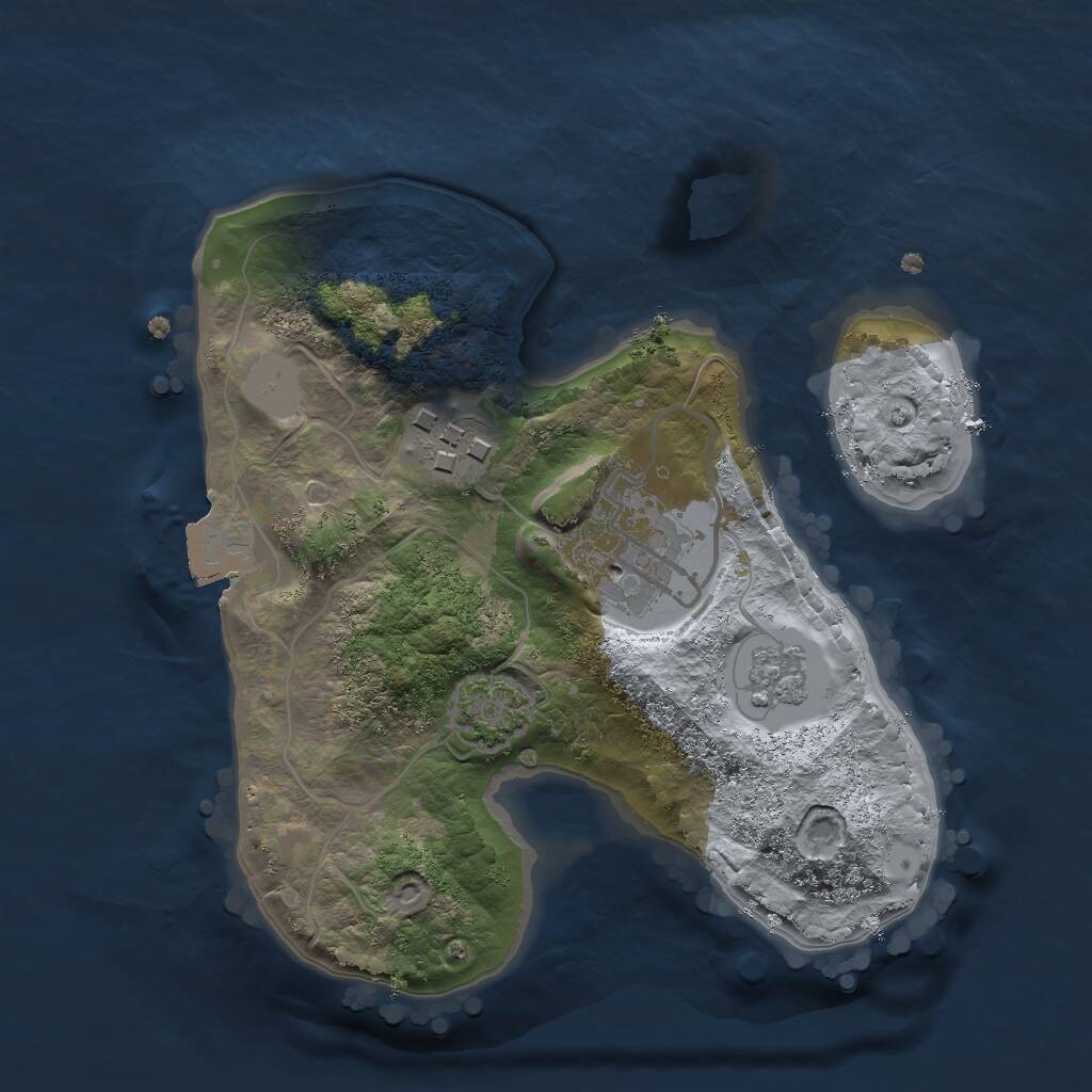 Rust Map: Procedural Map, Size: 2000, Seed: 19283, 5 Monuments