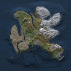 Thumbnail Rust Map: Procedural Map, Size: 2350, Seed: 1384001456, 8 Monuments