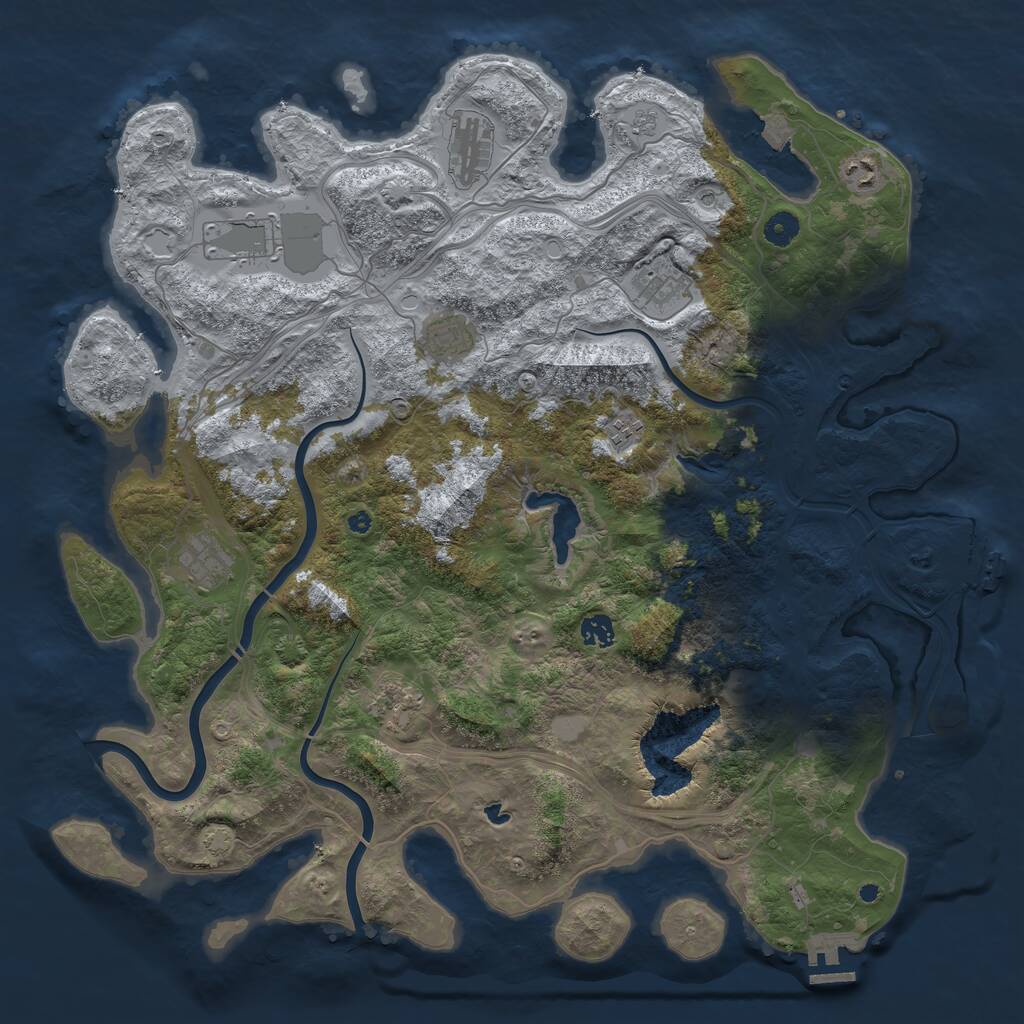 Rust Map: Procedural Map, Size: 4500, Seed: 103403282, 15 Monuments