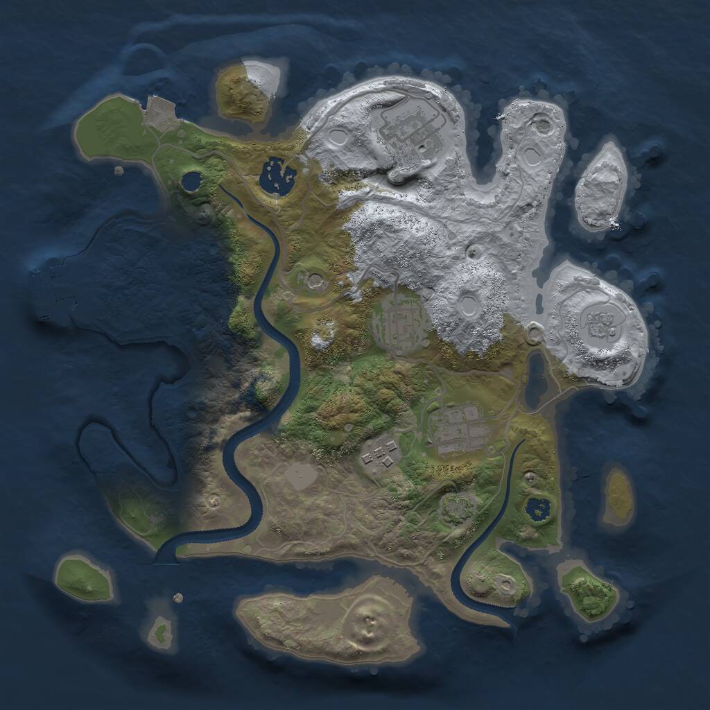 Rust Map: Procedural Map, Size: 2900, Seed: 26422, 10 Monuments