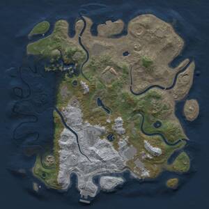Thumbnail Rust Map: Procedural Map, Size: 4200, Seed: 1800624704, 15 Monuments