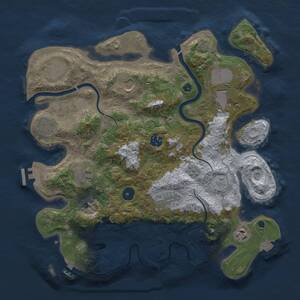 Thumbnail Rust Map: Procedural Map, Size: 3600, Seed: 485699, 15 Monuments