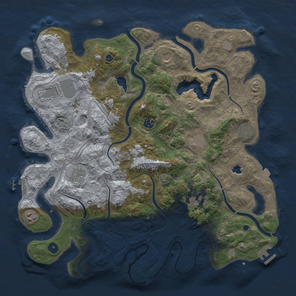 Rust Map: Procedural Map, Size: 4250, Seed: 81736, 15 Monuments