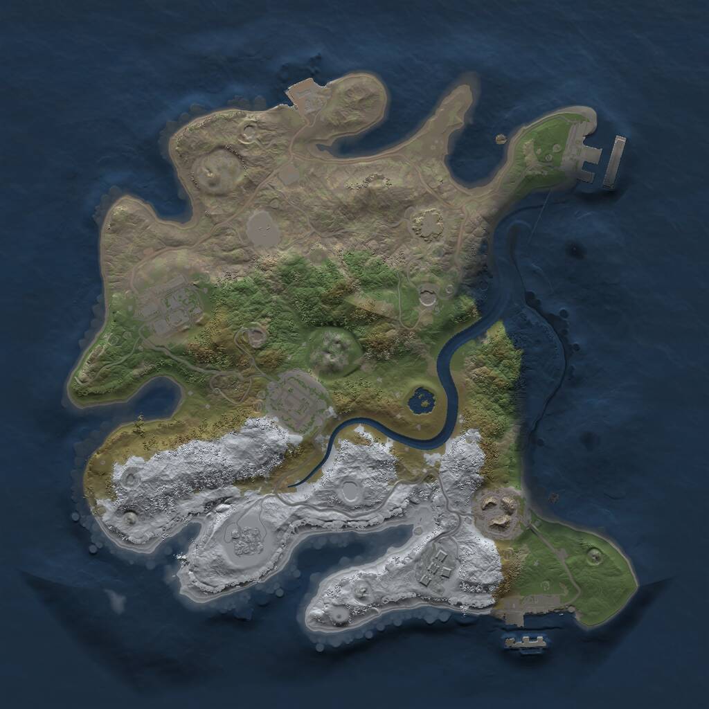 Rust Map: Procedural Map, Size: 2700, Seed: 1756641680, 10 Monuments