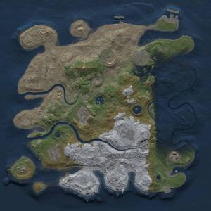 Thumbnail Rust Map: Procedural Map, Size: 3500, Seed: 114868, 15 Monuments