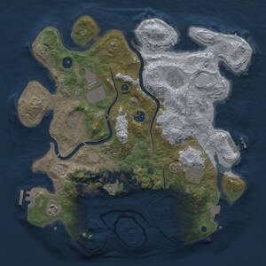 Thumbnail Rust Map: Procedural Map, Size: 3650, Seed: 423403381, 14 Monuments