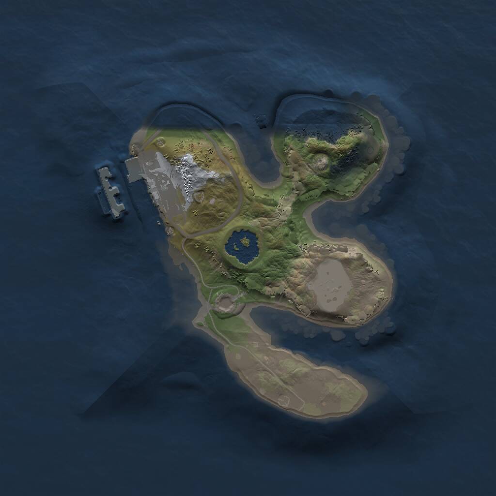 Rust Map: Procedural Map, Size: 1500, Seed: 291392, 2 Monuments