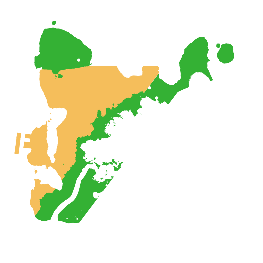 Biome Rust Map: Procedural Map, Size: 2500, Seed: 43623426