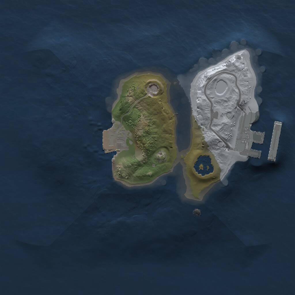 Rust Map: Procedural Map, Size: 1500, Seed: 9241, 2 Monuments