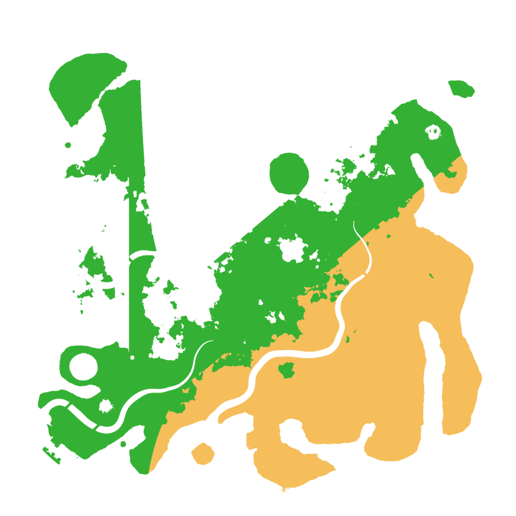 Biome Rust Map: Procedural Map, Size: 3500, Seed: 43124215